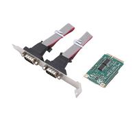 Bewinner Tarjeta de Puerto Serie PCIe 232 DB9 de 2 Puertos, Tarjeta de Expansión PCI Express a DB9 Serie Dual con Soporte de Perfil bajo para PC de Escritorio
