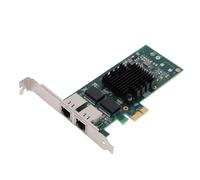 Bewinner Tarjeta de Red de 1 GB, Adaptador Gigabit Ethernet de Dos Puertos RJ45 con Soporte de Controlador Original para 82576, Interfaz PCIe 2.0 X1, Compatible con Sistemas
