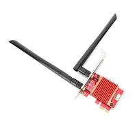 Bewinner Tarjeta de Red Inalámbrica de Banda Dual, Tarjeta Adaptadora WiFi PCle-1x a M.2 NGFF con Antena de Alta Ganancia de 5DB, Placa de Expansión WiFi para, Mac