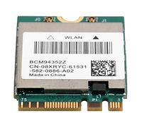 Bewinner Tarjeta de Red Inalámbrica, WiFi de Banda Dual NGFF M.2 Adaptador de Tarjeta de Red Inalámbrica 4.0, Adaptador Rojo WLAN 802.11ac (2 Cables de Antena Externa)