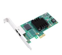 Bewinner Tarjeta de Red PCIe Gigabit de Doble Puerto, Adaptador PCI Express 2.1 X1 con Chipset 350AM4, para Aplicaciones Industriales de Escritorio de Servidor
