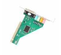 Bewinner Tarjeta de Sonido PCI Tarjeta de Interna CMI8738 de 4.1 Canales para Computadora de Escritorio Envolvente Estéreo con SNR de 120 DB, Compatible con 2000/XP/NT, Reproducción y Grabación Dúplex