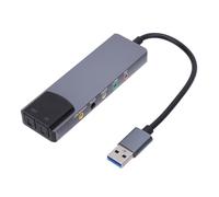 Bewinner Tarjeta de Sonido USB, Tarjeta de Sonido Estéreo Externa con Conector para Auriculares y Micrófono de 3,5 Mm, Compatible con Entrada y Salida óptica, Reducción de Ruido