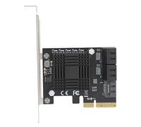 Bewinner Tarjeta PCI-E, PCI-E a 5 Puertos Tarjeta Convertidora de Módulo SATA3.0, Tarjeta de Expansión JMB585 Compatible con PCI-E X4, PCI-E X8, PCI-E X16