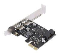 Bewinner Tarjeta PCI-E USB3.0, Tarjeta de Expansión PCI-E a USB 3.0 con Interfaz Frontal 19/20PIN Tarjeta Vertical Accesorio de Computadora para XP/Win7/Win8/Win8.1/Win10 500 MB/S