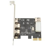 Bewinner Tarjeta PCIe 1X a 1394A Firewire 400, Tarjeta Adaptadora PCIe Firewire IEEE 1394A de 4 Puertos, Expansión de Alta Velocidad de Ancho de Banda de 2,5 Gbps para Cámara DV, Unidad