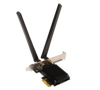 Bewinner Tarjeta PCIe WiFi 6E, Tarjeta de Red Inalámbrica Tribanda de 5400Mbps, Adaptador PCI Express Inalámbrico 5.2, Antena de Alta Ganancia de 6dBi, Compatible con 10 11 64 bits