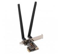 Bewinner Tarjeta WiFi 6E PCIe Adaptador Inalámbrico con Bluetooth 5.2, hasta 2400Mbps, Doble Banda, Antena Dual 8DB para 10 y 11 sin Base