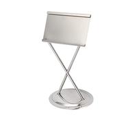 Bewinner Tarjetero de Acero Inoxidable, Elegante y Duradero Antioxidante con Base Redonda Estable para Escritorio de Oficina, Reunión, Fiesta, Regalo, Plateado (SILVER)