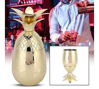 Bewinner Taza de Cóctel de Acero Inoxidable dorada: Elegante Vajilla de Bar, Vajilla Antideslizante de 13,4 Oz para Cócteles, café, Bar en Casa y Tienda de té con Leche