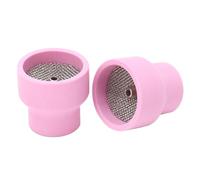 Bewinner Taza de Soldadura TIG de Cerámica de 2 Piezas con Orificio Central de 2,4 Mm y Filtro de Acero Inoxidable, Compatible con WP 9 20 25 17 18 26 para Soldadura de Aleación de Aluminio y Titanio