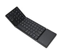 Bewinner Teclado Bluetooth Plegable, Teclado Inalámbrico Portátil Plegable con Panel Táctil, Teclado Inalámbrico BT Recargable USB para Android Windows Smartphone Tablet