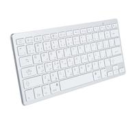 Bewinner Teclado Bluetooth Ultradelgado, 78 Teclas, Teclado Bilingüe Compacto a Prueba de Salpicaduras, Teclado Recargable para Múltiples Dispositivos para Tableta, Teléfono Inteligente,
