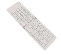 Bewinner Teclado BT Plegable: Teclado Inalámbrico BT 5.0 Portátil, Teclado de Viaje Portátil Magnético Ultra Slim, Teclado Inalámbrico Portátil para Android para Ganar (White)