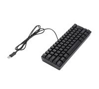 Bewinner Teclado Compacto para Juegos Ruso RGB de 61 Teclas, Teclado Ergonómico con Cable USB para Trabajo de Estudio (Black)