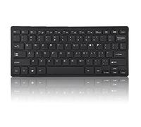 Bewinner Teclado con Cable de 78 Teclas, Teclado de diseño de ángulo de Ultrafino USB para computadora de Escritorio PC portátil, Mini Teclado para Juegos(Negro)