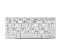 Bewinner Teclado con Cable de 78 Teclas, Teclado de diseño de ángulo de Ultrafino USB para computadora de Escritorio PC portátil, Mini Teclado para Juegos(Blanco)