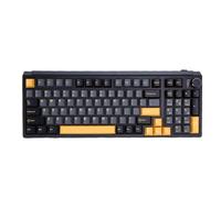 Bewinner Teclado de Juego Mecánico, 3 Modo Bluetooth Inalámbrico 2.4G USB C, Iluminación Lateral RGB en Caliente RGB, 75% Compact 98 Teclas Teclado para Juegos de Juegos de PC Office (Black)
