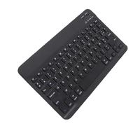 Bewinner Teclado Francés Bluetooth AZERTY Europeo, Inalámbrico Portátil Delgado de 10 Pulgadas Para Tableta, Textura de Metal Cepillado (Negro)