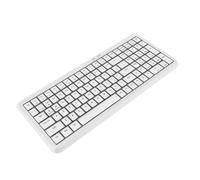 Bewinner Teclado Inalámbrico 2.4G, Teclados de Tamaño Completo de 105 Teclas con Teclado Numérico, Teclas de Interruptor de Tijera Silenciosas, Teclado Ultradelgado para Computadora, (White)