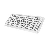 Bewinner Teclado Inalámbrico Receptor 2.4G, 75% Compacto 84 Teclas Teclado con Interruptor de Tijera Silencioso con Atajos Multimedia para PC de Escritorio Portátil Compatible con (White)