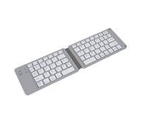 Bewinner Teclado Inalámbrico, Teclado Táctil Bluetooth Plegable para Teléfono Inteligente/Tableta/computadora Portátil, Mini Teclado Silencioso de Escritura Rápida con Batería de 120 MAh(Gris)