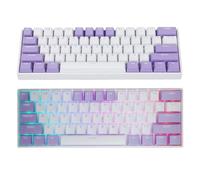 Bewinner Teclado Mecánico 60% de 61 Teclas: Antifantasma, Compatible con Conexión de Tres Modos, Inalámbrico, Bluetooth, Tipo C, Teclado para Juegos con Retroiluminación RGB con Cable