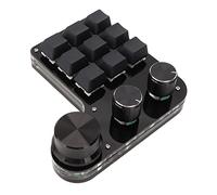 Bewinner Teclado Mecánico Macro con una Sola Mano, 9 Teclas RGB Retroiluminadas Mini Teclado para Juegos Interruptor Azul, 9 Teclas Totalmente Programables Teclado para Juegos con 3