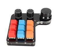 Bewinner Teclado Mecánico para Juegos con una Sola Mano de 9 Teclas, Teclado Macro Programable con Mini Teclado con 3 Perillas, Teclado Mecánico para Juegos Mini Macro USB