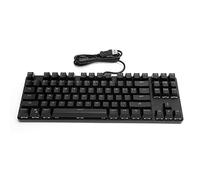Bewinner Teclado Mecánico para Juegos de 87 Teclas con Retroiluminación Mixta, Interruptores Azules, Diseño ómico, Teclas ABS Duraderas, Cable USB para PC y Computadora Portátil (Black)