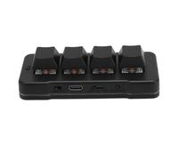 Bewinner Teclado Mecánico para Juegos RGB de 4 Teclas: Teclado Inalámbrico Bluetooth con una Sola Mano, Teclado para Juegos USB con Cable, Teclado Macro Retroiluminado para Teléfono,