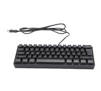 Bewinner Teclado Mecánico Ruso para Juegos de 61 Teclas, Teclado Compacto con Cable Retroiluminado RGB, Anti-Fantasma con Diseño Ergonómico para Juegos, Trabajo, Viajes de Negocios (Black)