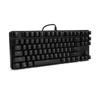 Bewinner Teclado Mecánico Universal con Cable para Ordenadoes, Gaming Teclado con Interruptor Azul, Teclado con Luz Mixto de Diseño Ergonómico para Oficinas Hogares y Bares, Dos Colores