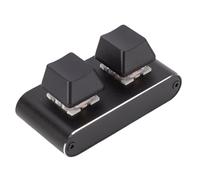 Bewinner Teclado Mecánico USB Programable de 2 Teclas con Interruptor Rojo, Teclado Macro de Acceso Directo Personalizado para Juegos, Edición y Productividad, Mini de Control de