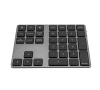 Bewinner Teclado Numérico Bluetooth Inalámbrico Mini Ergonómico Recargable con 34 Teclas Tipo-C USB HUB 3.0 para Mac, Android