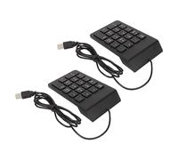 Bewinner Teclado Numérico con Cable, 18 Teclas, USB Ergonómico, Plug and Play, Escritura Silenciosa, Mini Teclado Numérico para PC, Portátil y Escritorio (2PCS)