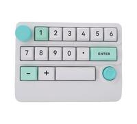 Bewinner Teclado Numérico Mecánico RGB Inalámbrico, Teclado Numérico Programable Macro Intercambiable en Caliente con Joystick, Perilla, Trimodo de 15 Teclas para Juegos, Programación (Blanco Verde)