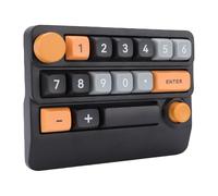 Bewinner Teclado Numérico Mecánico, Teclado Numérico Intercambiable en Caliente de 21 Teclas, Teclado Programable Macro con Retroiluminación RGB, Control de Perilla de Palanca de Mando (Amarillo