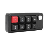 Bewinner Teclado Numérico USB C Cableado, Teclado Mecánico Macro con una Mano, 8 Teclas Multifunción Teclado Programable para Juegos de Oficina para Juegos de Oficina (Black)