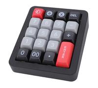 Bewinner Teclado Numérico USB Cableado, Teclado Mecánico Macro con una Mano, Luz de Fondo LED de 12 RGB, 19 Teclas de Bricolaje Multifunción de Key para Juegos de Oficina para Juegos de (Black)