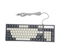 Bewinner Teclado para Juegos, Mini Teclado Compacto Resistente Al Agua con Retroiluminación RGB, Teclado de Computadora de 96 Teclas, Diseño Ergonómico Teclado para Juegos de PC, Teclado