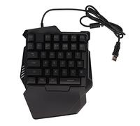 Bewinner Teclado para Juegos RGB con una Sola Mano, 35 Teclas, Retroiluminación Colorida, Interfaz USB, Teclado Profesional para PC, Material ABS Ergonómico y Silencioso para Jugadores Nocturnos