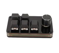 Bewinner Teclado Programable, 5 Teclas, 1 Perilla, Interruptor Azul, Extensión de Teclado con Cable Mecánico Intercambiable en Caliente, Mini Teclados USB para Codificación de Computadora
