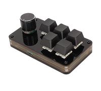 Bewinner Teclado Programable con Perilla, Teclado Macro Intercambiable en Caliente de 5 Teclas, Interruptor Azul, Mini Teclados Mecánicos con Cable USB de 3,3 Pies para Juegos de Oficina