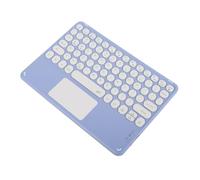 Bewinner Teclado Táctil Inalámbrico, Teclado Retro Compacto con Teclas Redondas, Teclado Táctil Delgado Y Silencioso para Tabletas, Portátiles, con Batería Recargable, Cable USB (Púrpura)