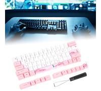 Bewinner Teclas de Sublimación de 73 Piezas, Teclas de Estilo Anime Teñidas de Cinco Caras, Accesorio de Teclado Mecánico Profesional Universal para Teclado Mecánico (6064 Chicas)