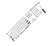 Bewinner Teclas PBT 110 Teclas, de Sublimación de Tinte de 5 Lados para Teclados Mecánicos y ópticos, Compatibles con Diseños 60/87/104/108 (Inglés Ruso)