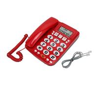 Bewinner Teléfono con Cable con Identificador de Llamadas para Oficina en Casa, Teléfono Fijo con Cable, Atajos de Tono Ajustables, Marcación Rápida de Memoria, Interfaz Dual, de Escritorio Plug and