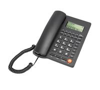 Bewinner Teléfono con Cable, Teléfono Fijo de Escritorio con Identificador de Llamadas, Tecla Grande, Volumen de Timbre Ajustable, Retro para Hotel de Oficina en Casa (Black)
