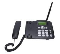 Bewinner Teléfono de Escritorio Inalámbrico 2G gsm con Ranura SIM y Antena, Teléfono Fijo Inalámbrico con Pantalla de 2,4 Pulgadas, Alerta de Alarma de Radio FM para Hotel en Casa (Enchufe de la UE)
